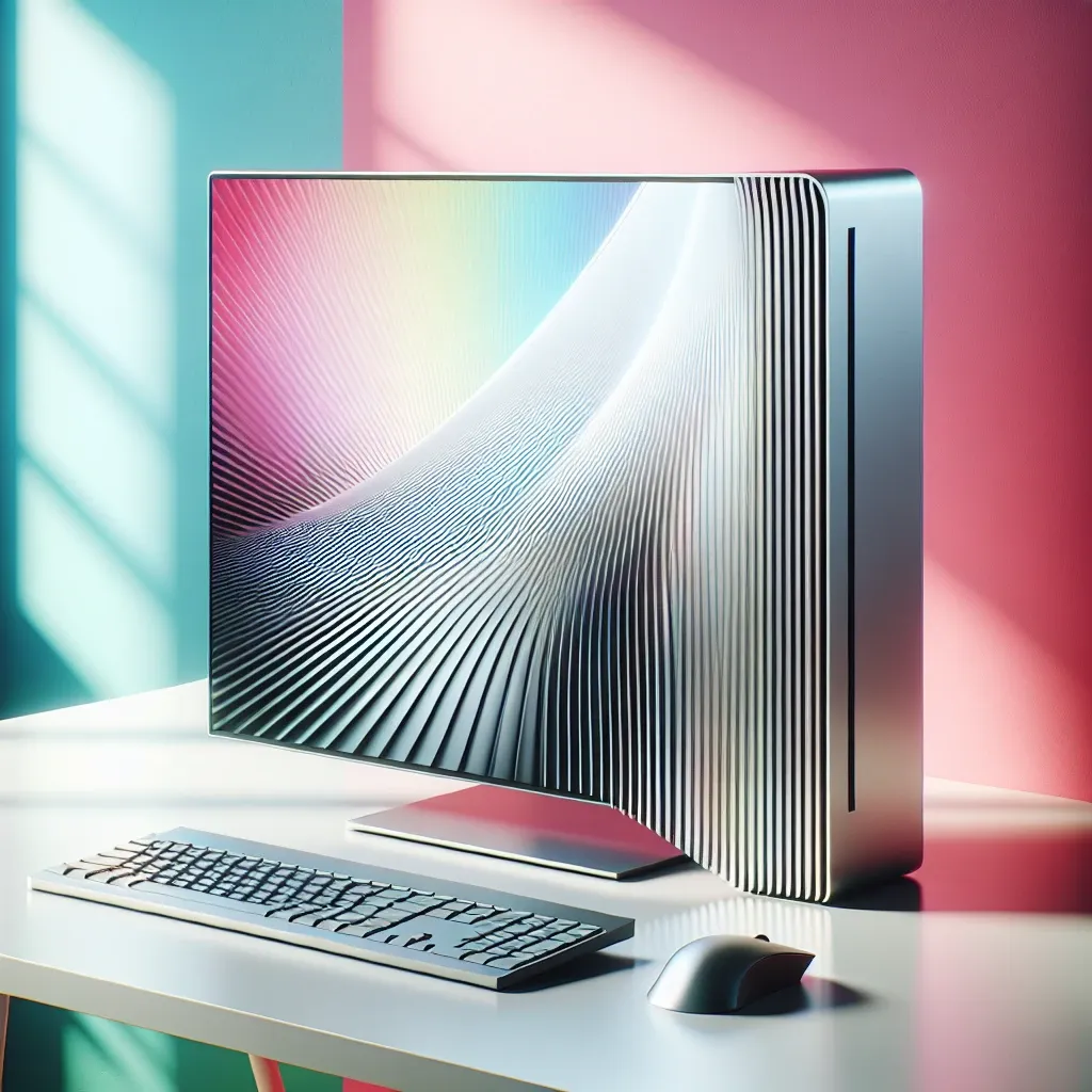 "Concept image of the new ultra-thin iMac with invisible borders, showcasing its sleek design and innovative technology, highlighting Apple's commitment to modern aesthetics and performance."